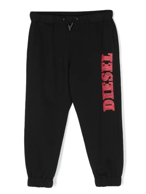 Diesel Kids logo-print cotton track pants