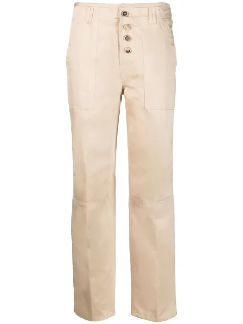 Semicouture button-fly straight-leg trousers