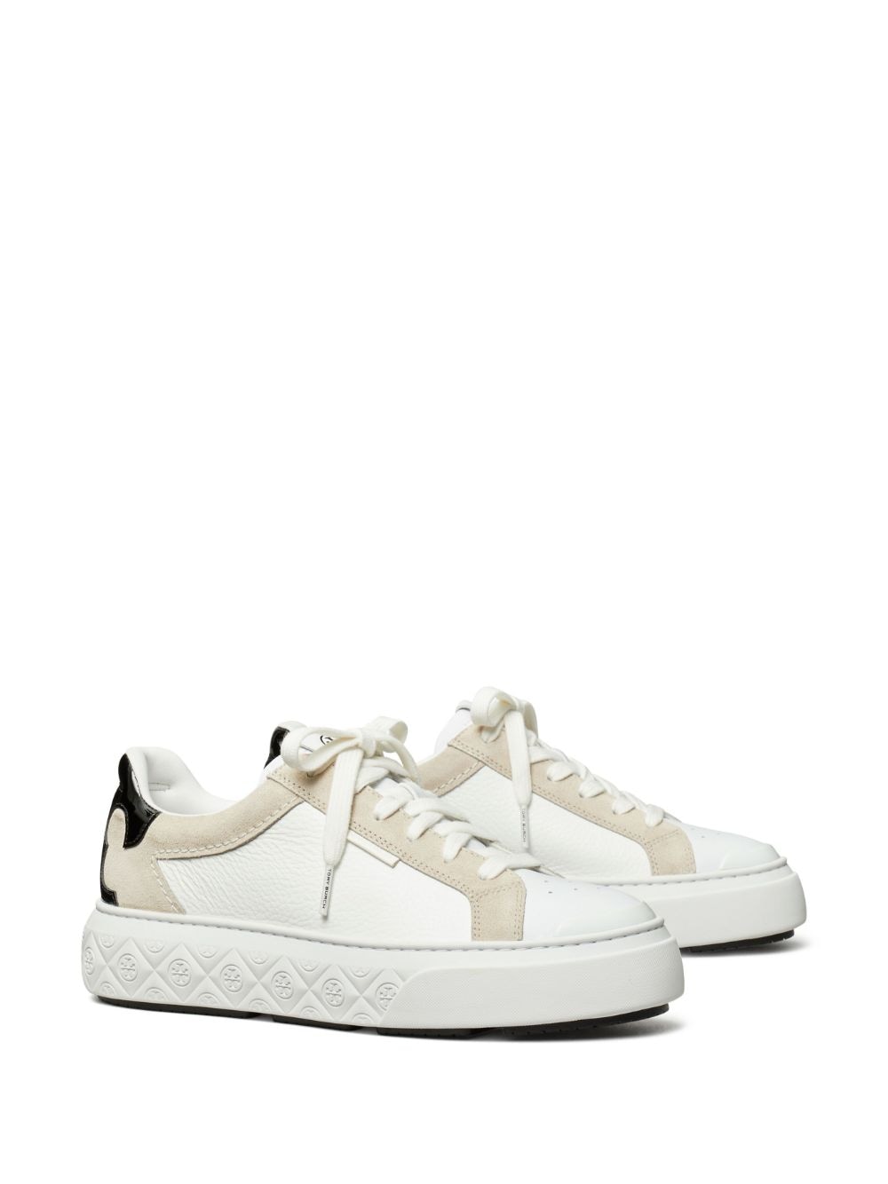 Shop Tory Burch Ladybug Panelled Sneakers In Neutrals