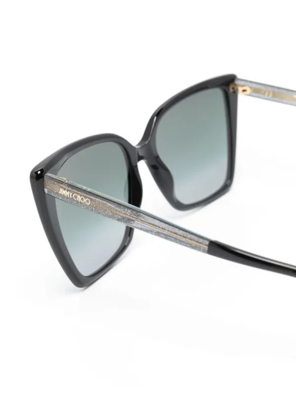 JIMMY CHOO オーバーサイズサングラス Jimmy Choo Eyewear オーバーサイズ サングラス | ブラック