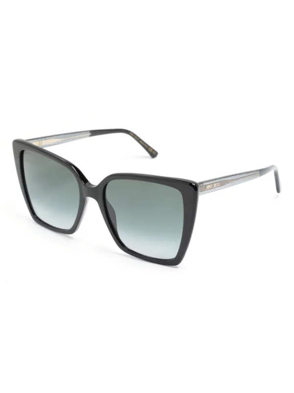 Jimmy Choo Eyewear oversize-frame Glitter Sunglasses | Black  display picture 1