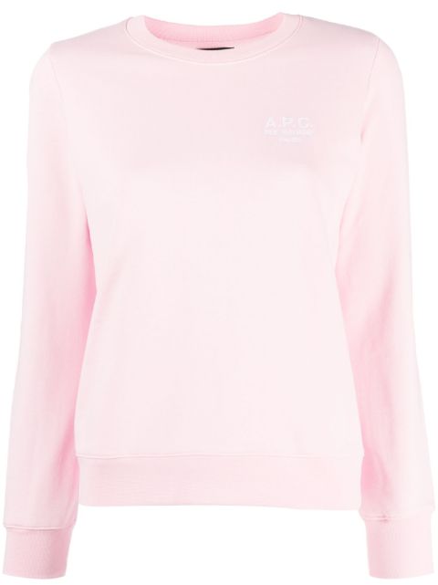 A.P.C. logo-embroidered long-sleeve T-shirt Women