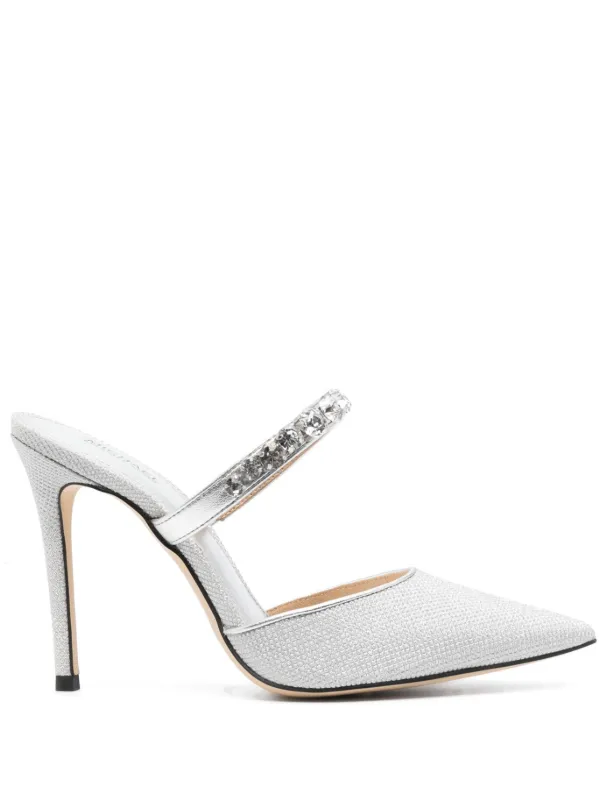 Michael kors silver glitter heels discount
