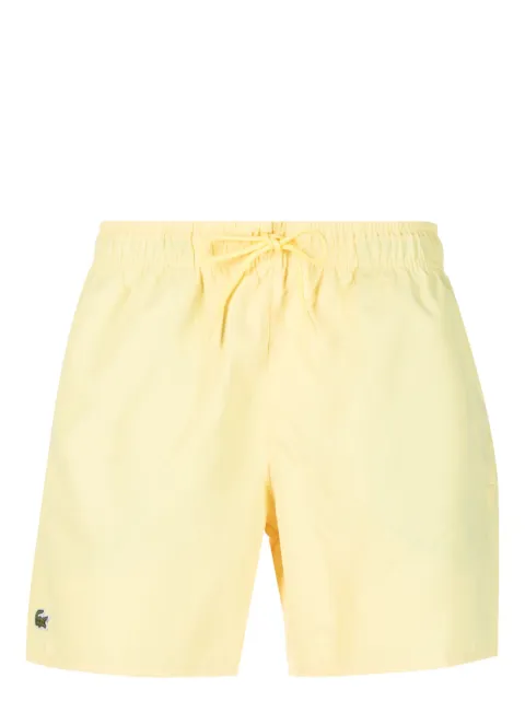Lacoste logo-patch swim shorts 