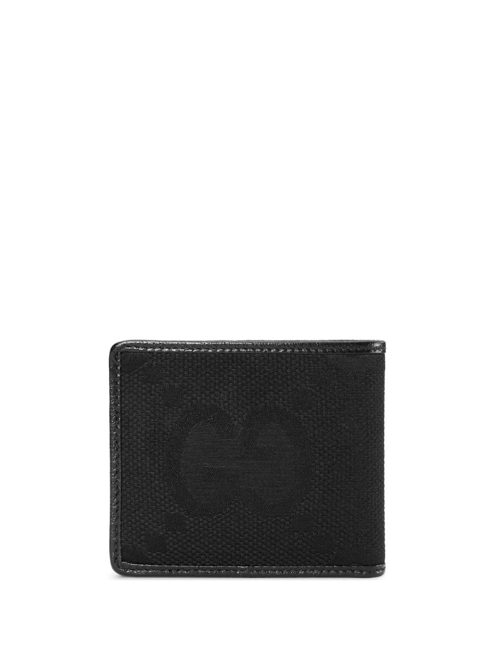 Shop Gucci Jumbo Gg Leather Wallet In Black