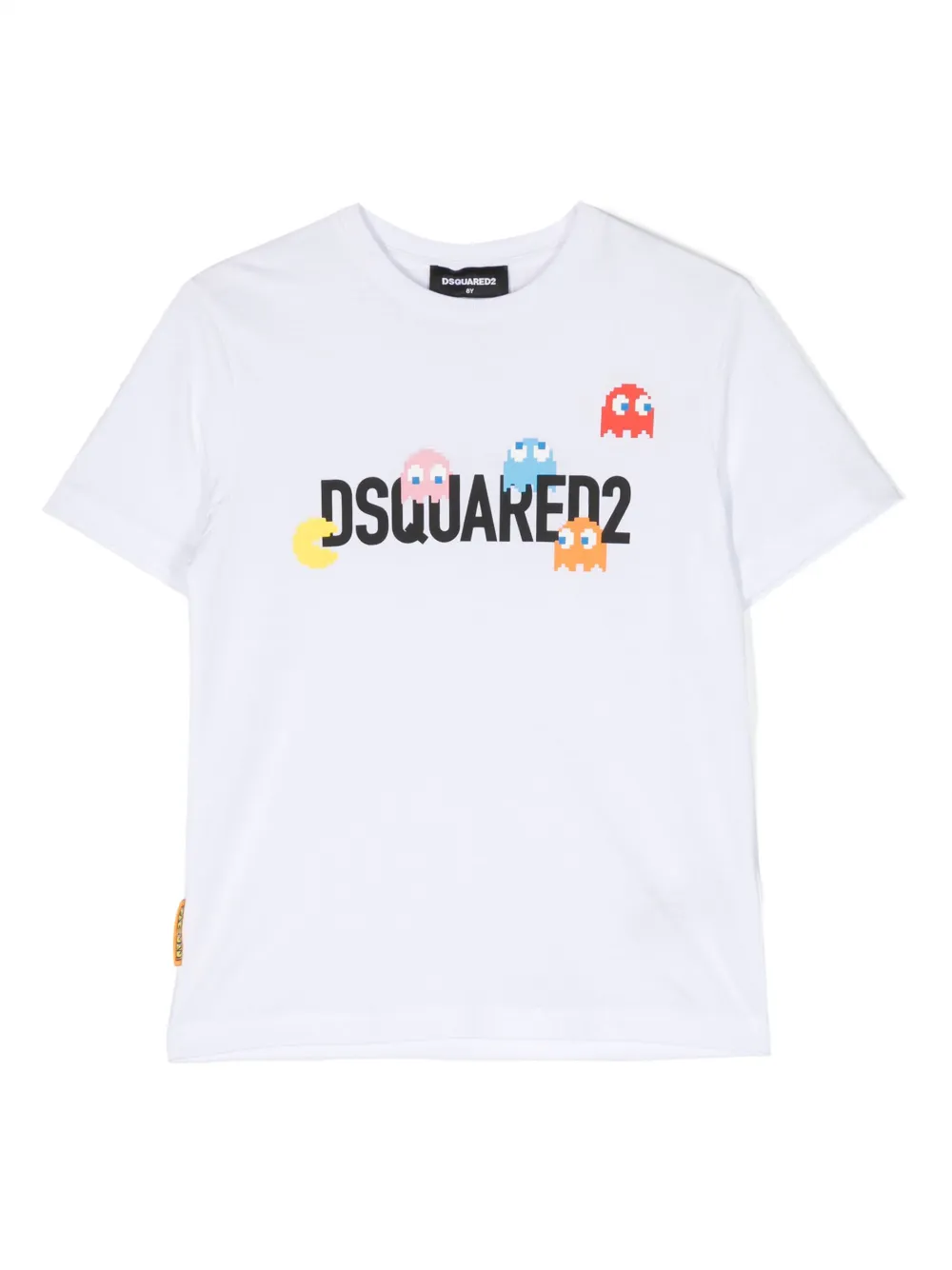 Dsquared2 Kids' Packman-print Cotton T-shirt In White