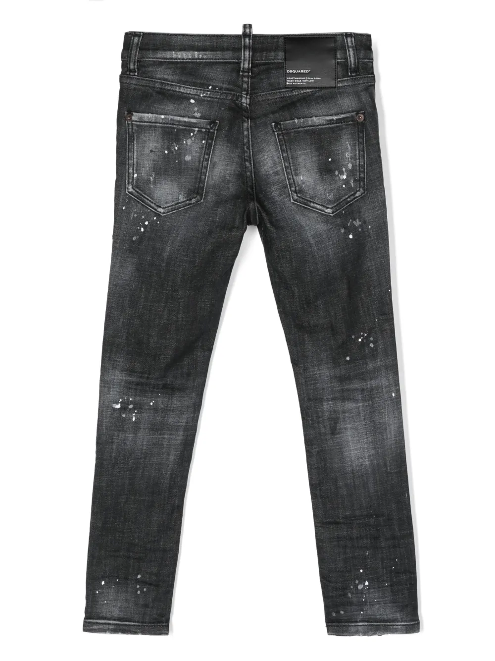 DSQUARED2 KIDS Gerafelde jeans - Zwart