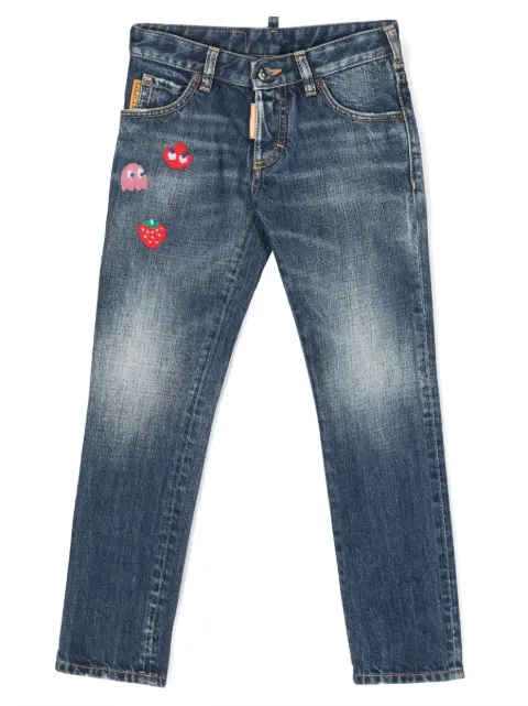 DSQUARED2 KIDS jeans rectos Clement con tiro medio
