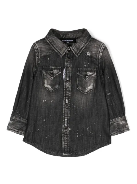 DSQUARED2 KIDS chemise à effet taches de peinture 