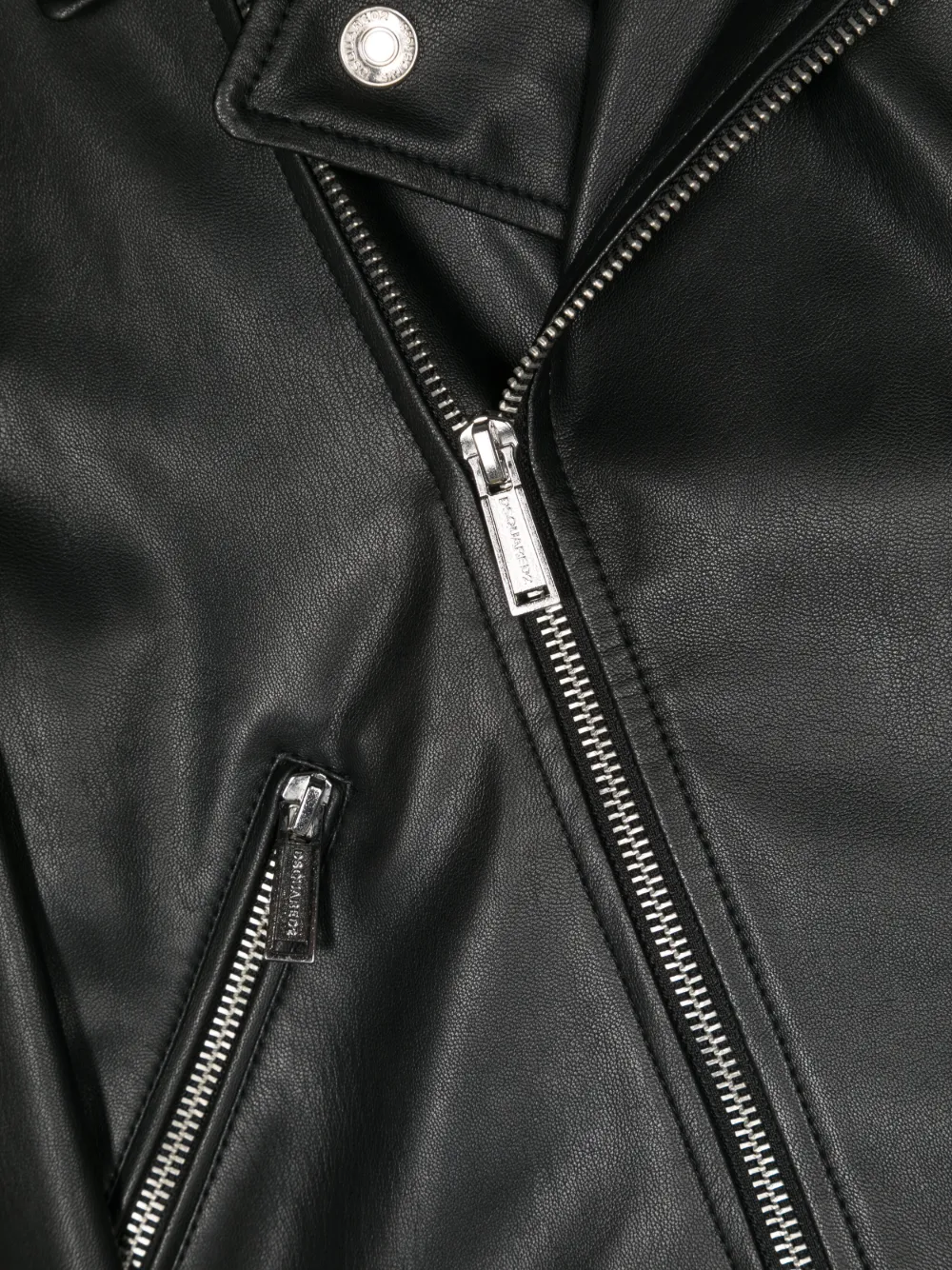  Dsquared2 Kids Logo-patch Faux-leather Jacket - Black 