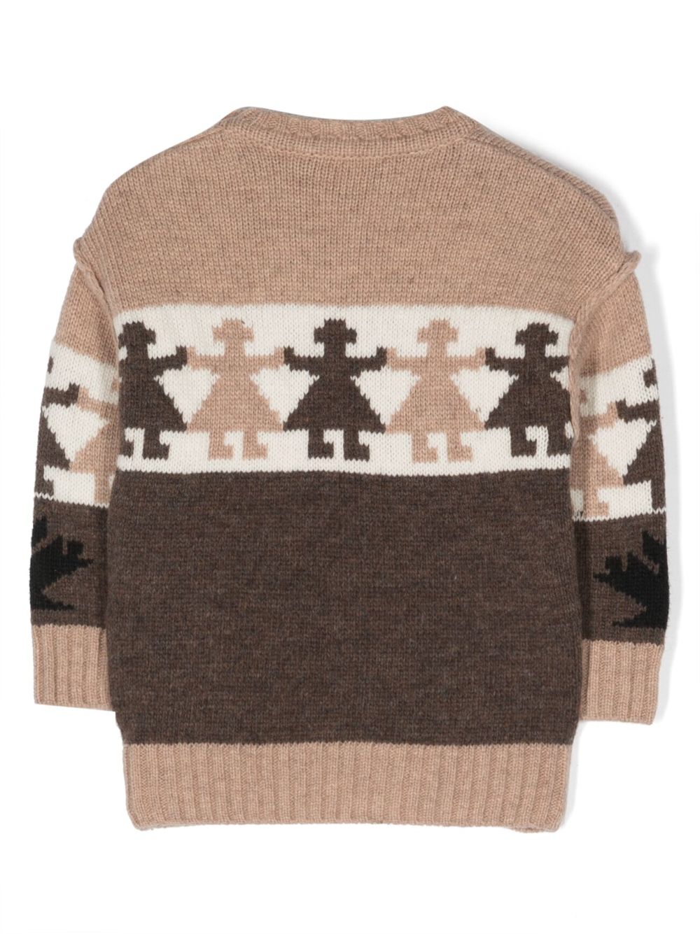 DSQUARED2 KIDS intarsia-knit jumper - Neutrals