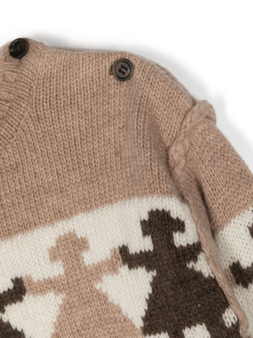  Dsquared2 Kids Pull En Maille Intarsia - Tons Neutres 
