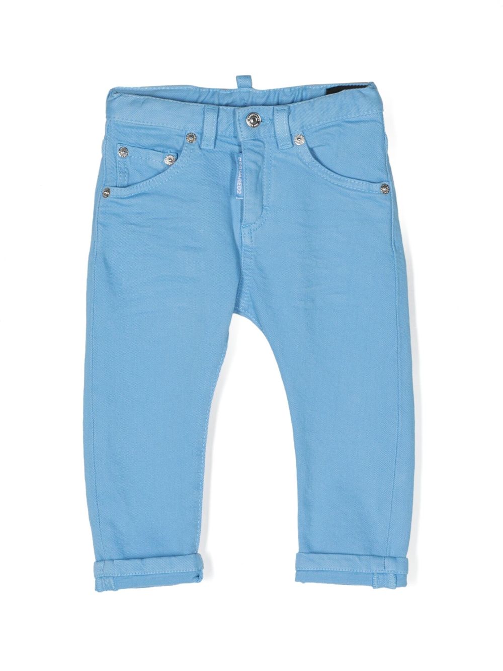 DSQUARED2 KIDS logo-patch jeans - Blue