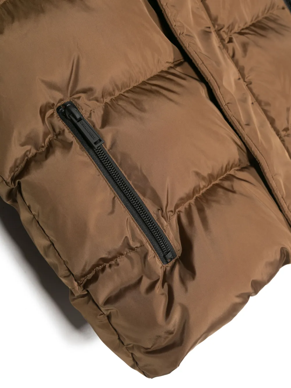  Dsquared2 Kids Padded Hooded Gilet - Brown 