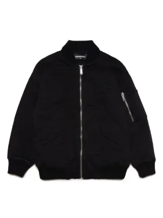 DSQUARED2 KIDS Chamarra Bomber Con Logo Bordado Negro FARFETCH MX
