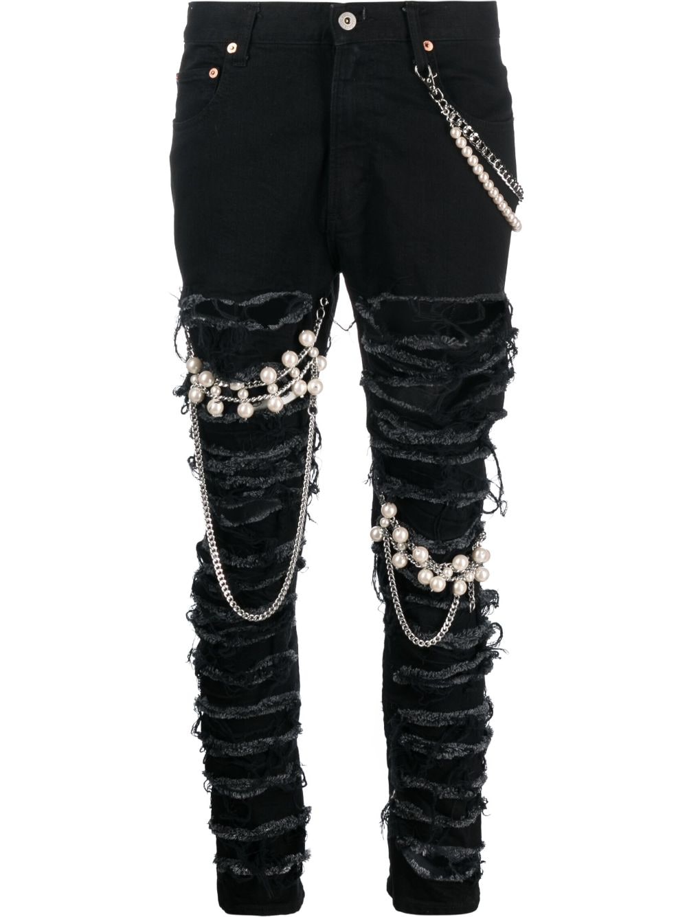 Rips and Chains, Black, Distressed