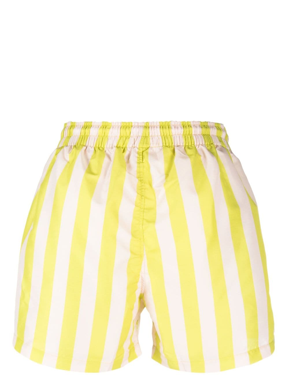 Shop Sunnei Striped Swim Shorts In Yellow