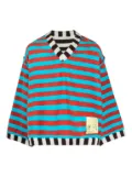 Sunnei stripe-print long-sleeved top - Blue