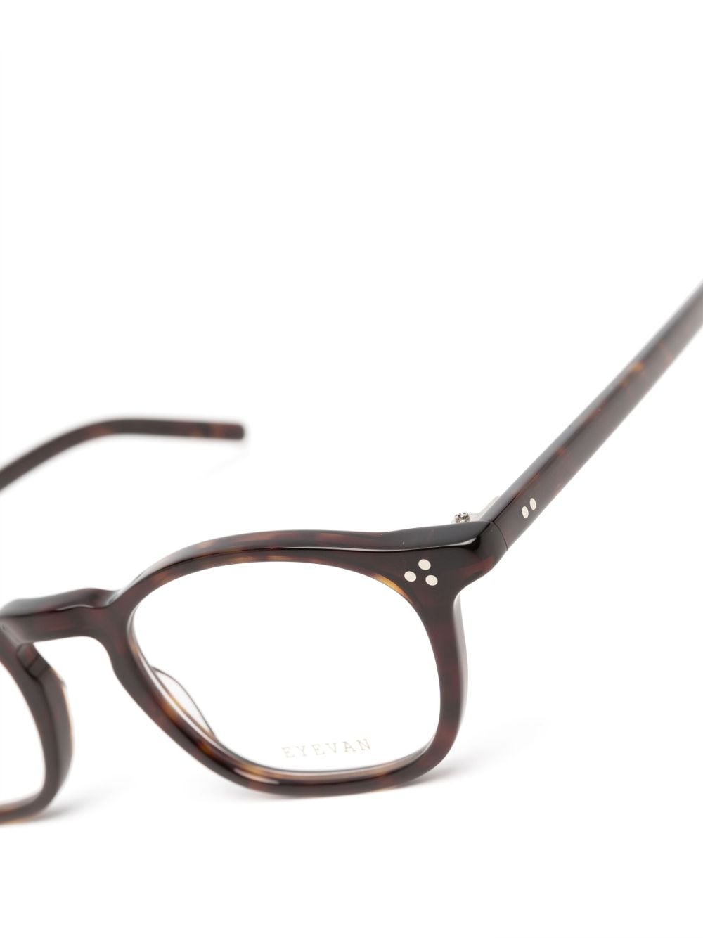 Shop Eyevan7285 Tortoiseshell-effect Square-frame Glasses In Brown
