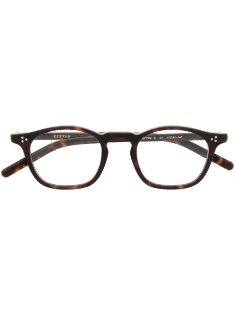 Eyevan7285 Occhiali squadrati con effetto tartarugato