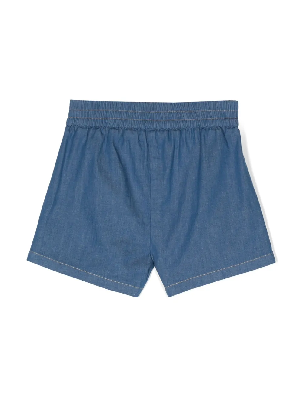 Moncler Enfant Spijkershorts met elastische taille - Blauw