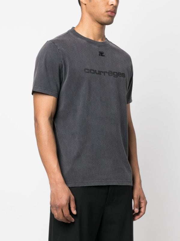 Courrèges logo-print Cotton T-shirt - Farfetch