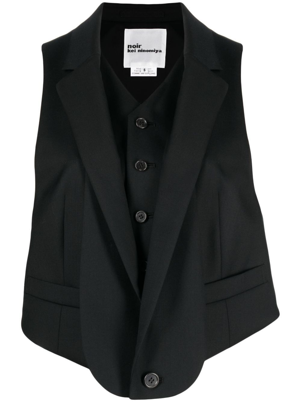 Noir Kei Ninomiya double-layer Blazer Waistcoat - Farfetch