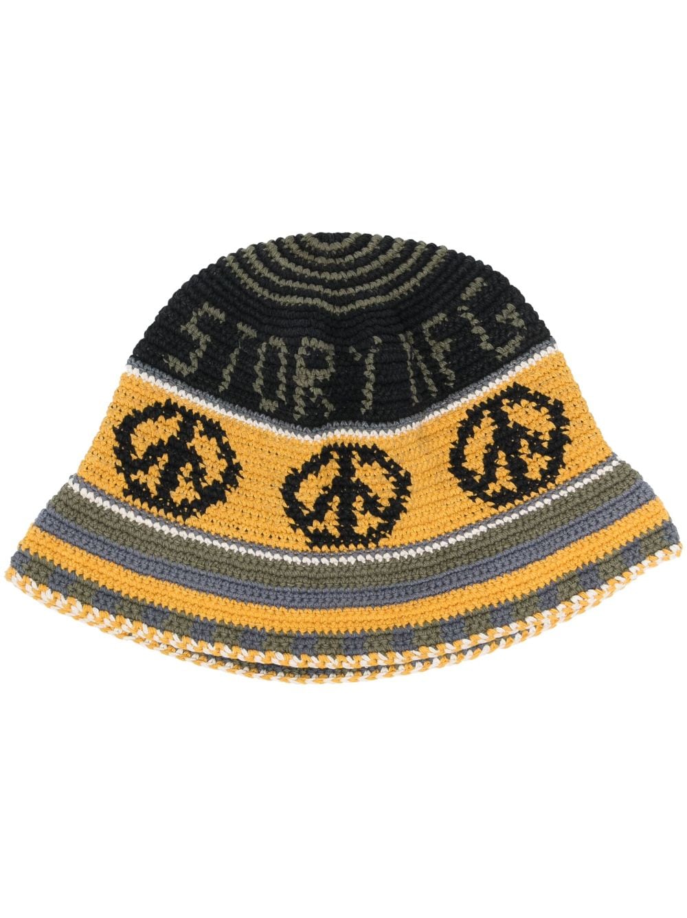 STORY mfg. logo-detail Crochet Bucket Hat - Farfetch