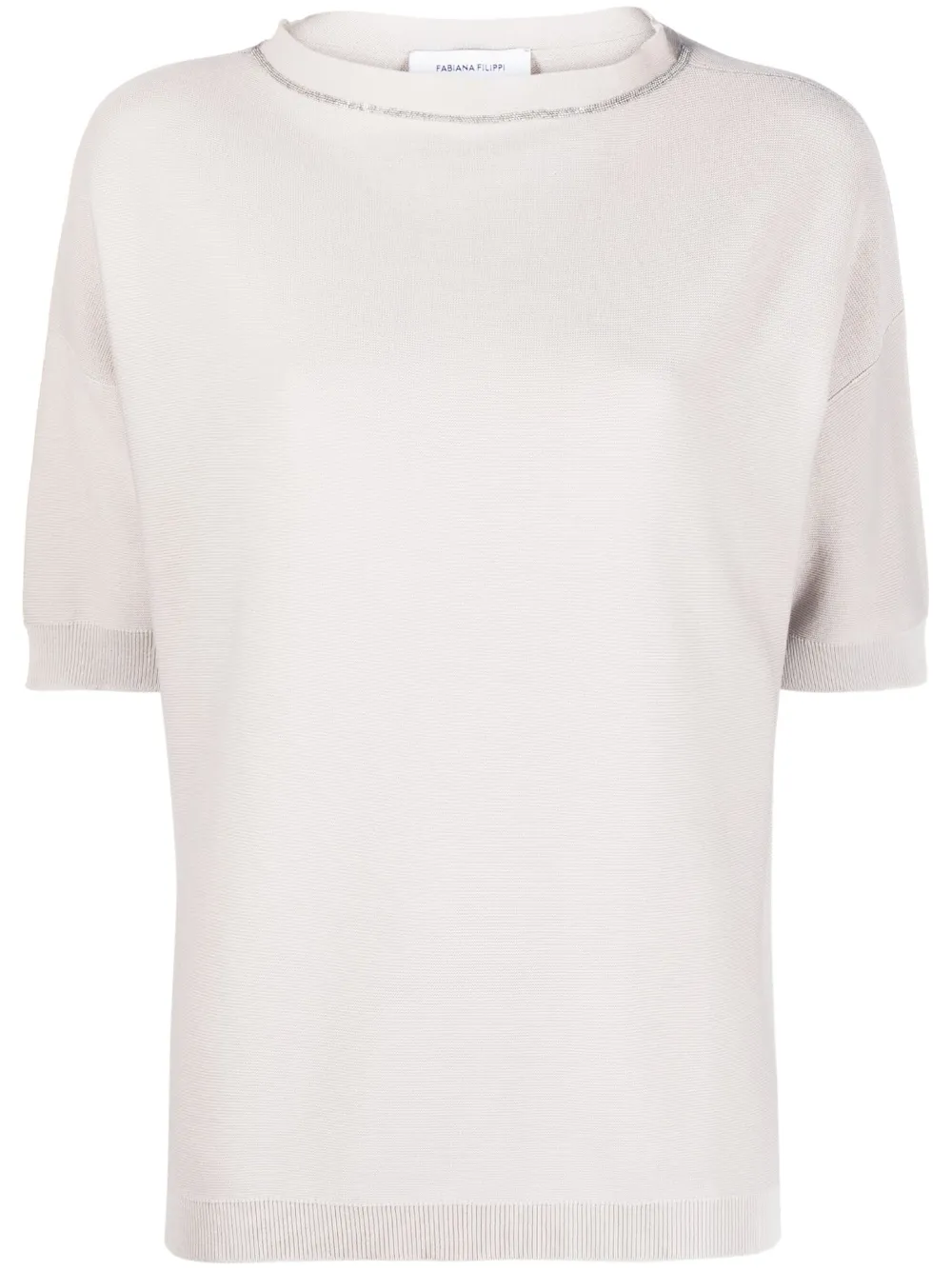 Fabiana Filippi Organic-cotton Knitted Top In White