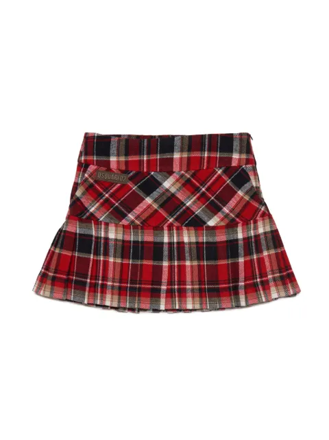 DSQUARED2 KIDS jupe plissée à patch logo 