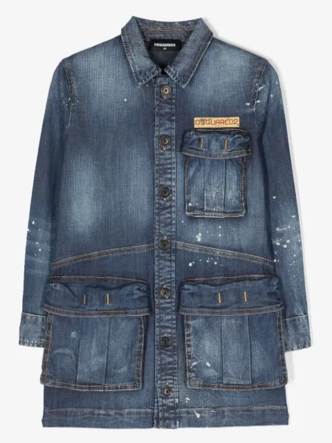 DSQUARED2 KIDS long-sleeve denim dress