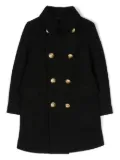 DSQUARED2 KIDS double-breasted wool blend coat - Black
