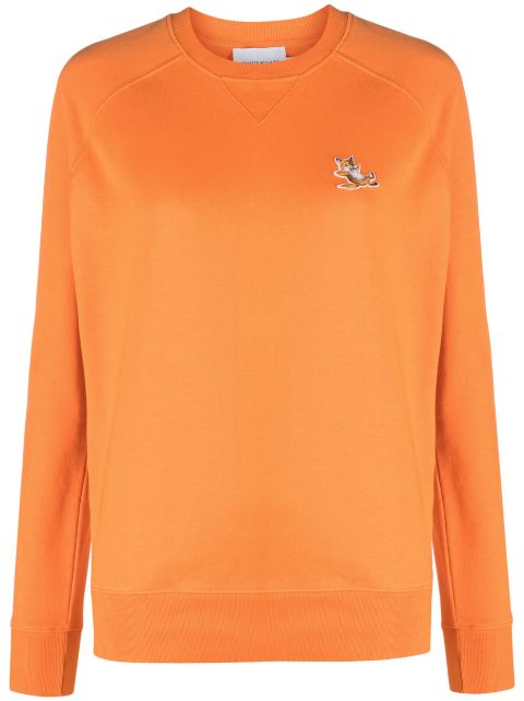 Maison Kitsuné - logo-patch cotton knit jumper