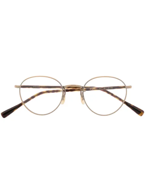 Eyevan7285 tortoiseshell-effect round-frame glasses