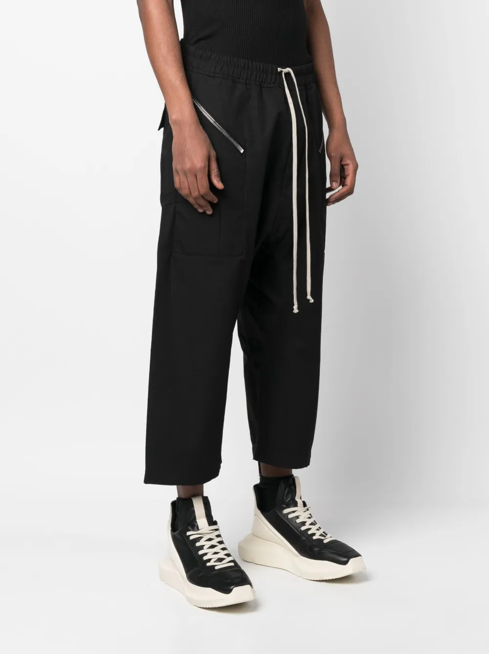 Rick Owens DRKSHDW drawstring-waistband Cropped Trousers - Farfetch