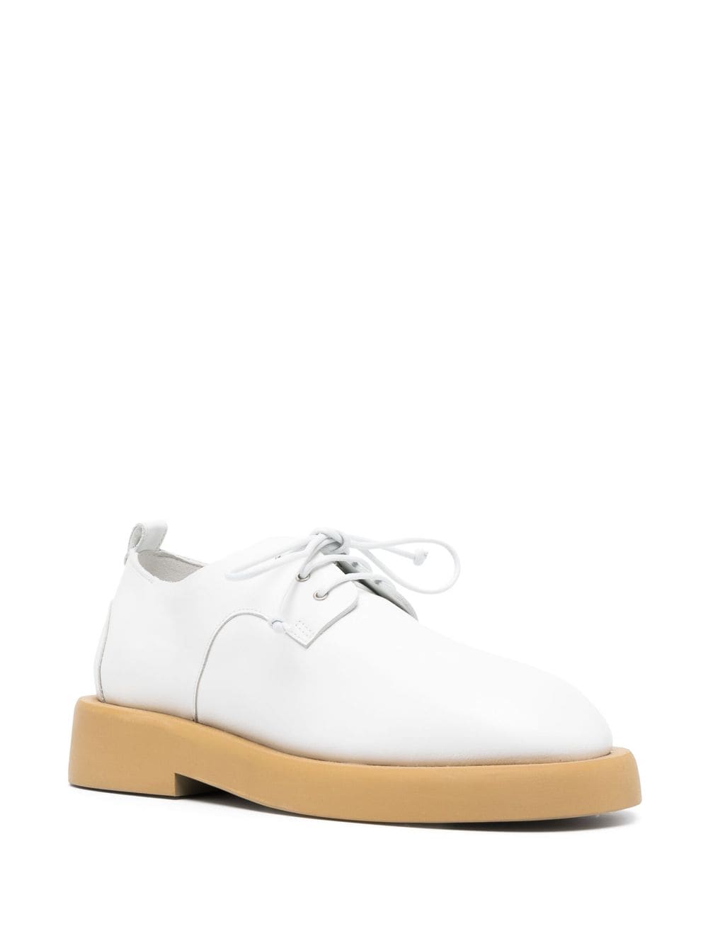 Shop Marsèll Lace-up Leather Oxford Shoes In White