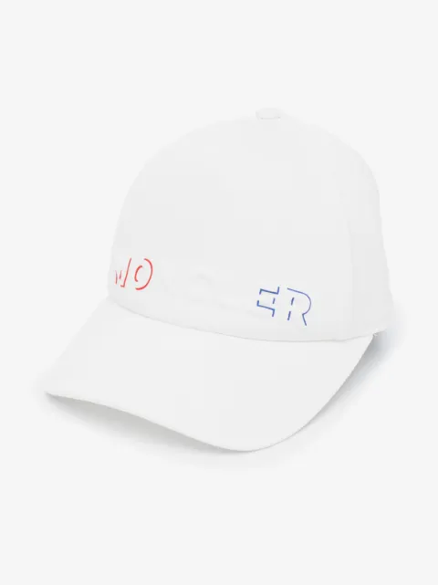 Moncler Enfant gorra con logo estampado