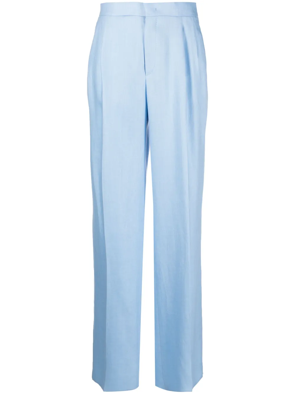 Tagliatore High-waisted Pleated Trousers In Blue