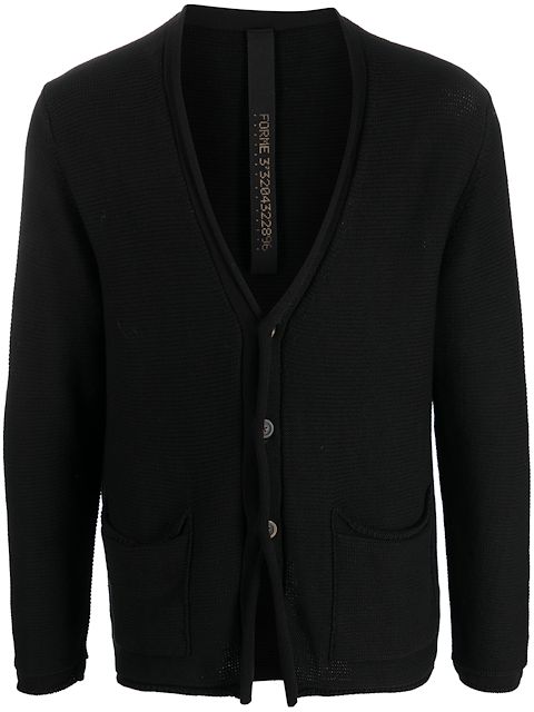 Forme D'expression V-neck cotton cardigan