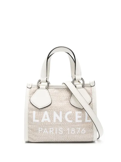 Lancel logo-print leather tote bag 