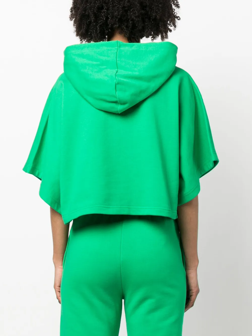 Chiara Ferragni Eye-like Motif Cropped Hoodie In Grün
