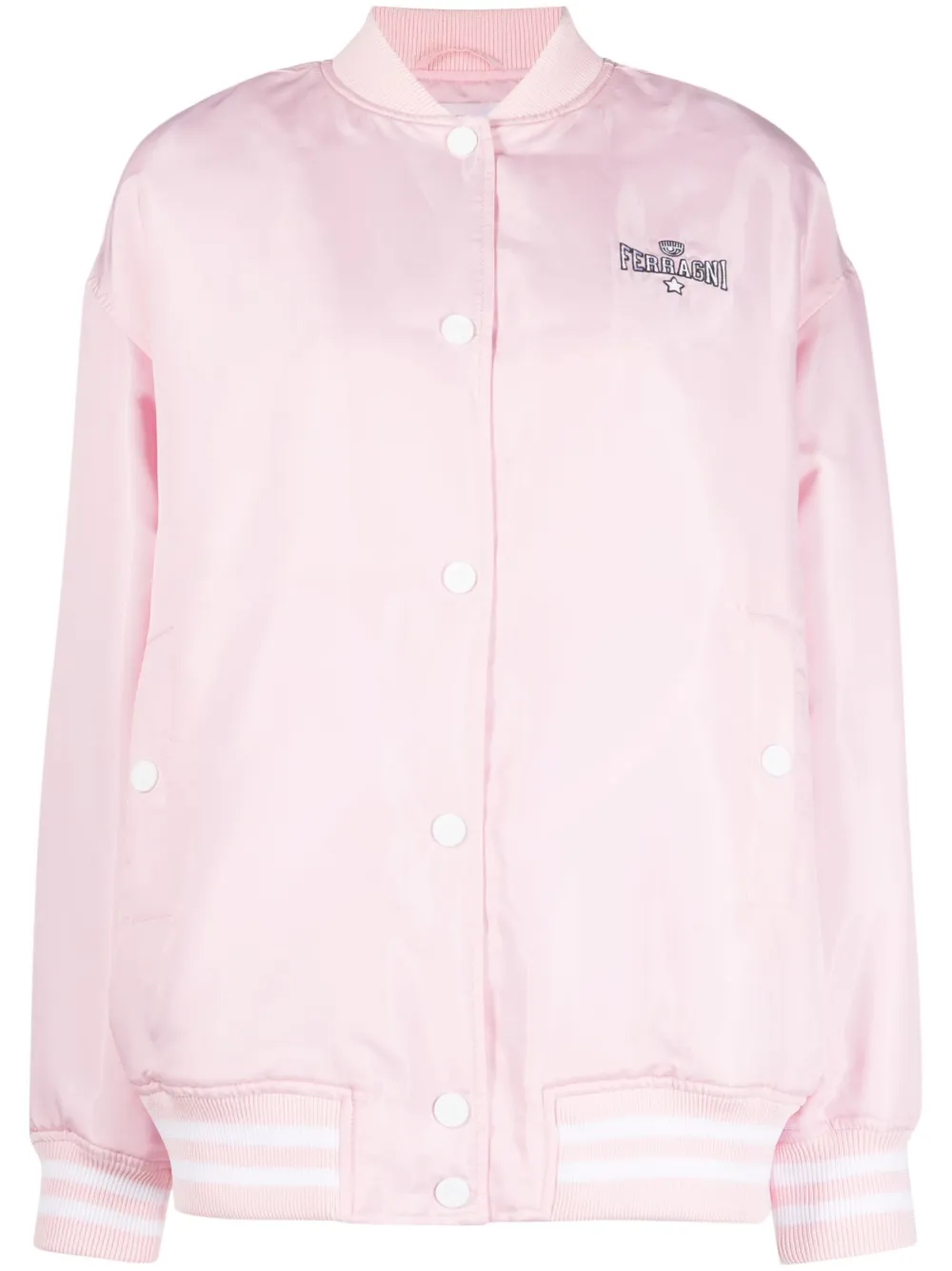 CHIARA FERRAGNI LOGO-PRINT BOMBER JACKET