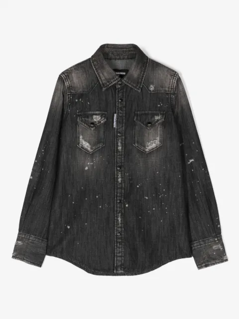 DSQUARED2 KIDS Gerafelde spijkerrok