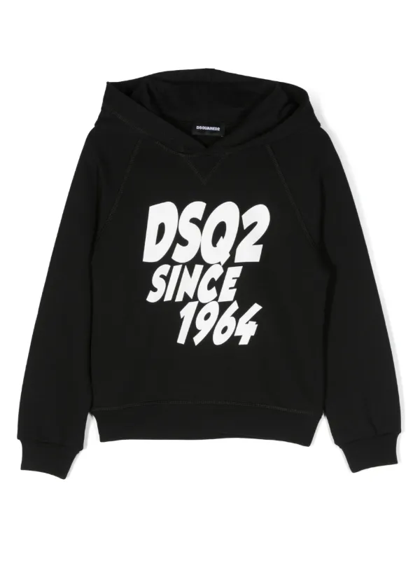 【DSQUARED2】キッズ ロゴジップパーカー フーディー スウェット DSQUARED2 KIDS ロゴ パーカー | ブラック | FARFETCH JP