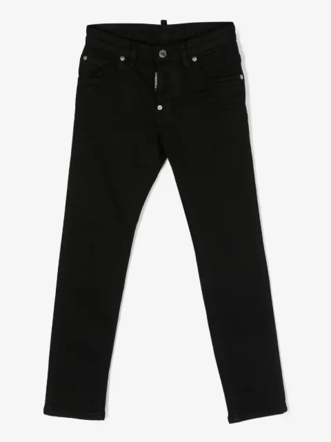 DSQUARED2 KIDS straight-leg cotton-blend jeans
