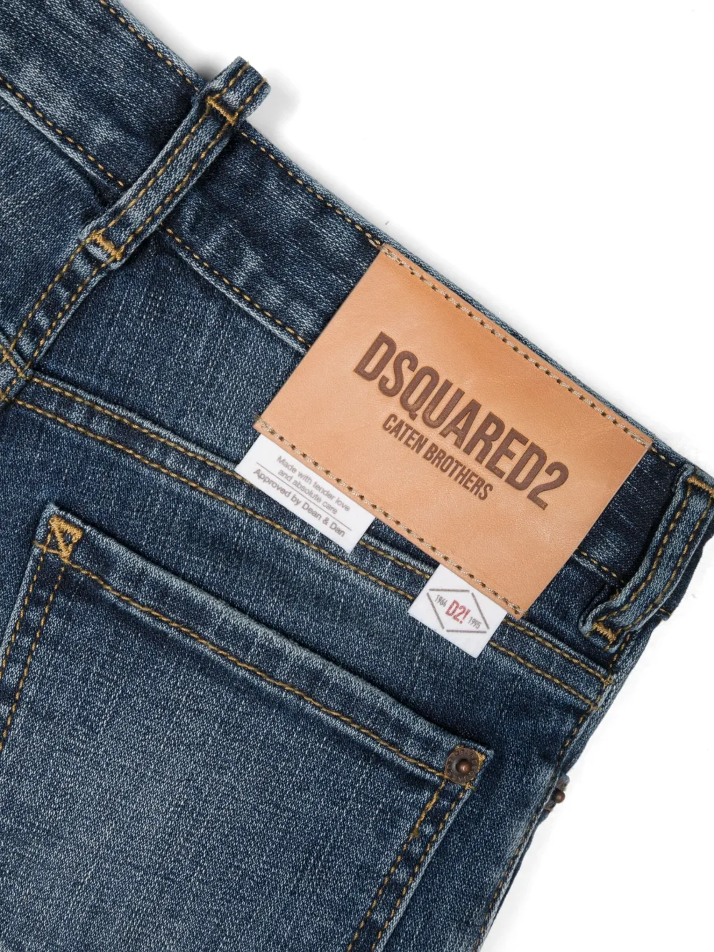 Shop Dsquared2 Boston Logo-patch Jeans In Blue