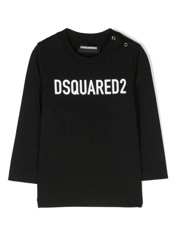 DSQUARED2 KIDS ロゴ ロングTシャツ | ブラック | FARFETCH JP