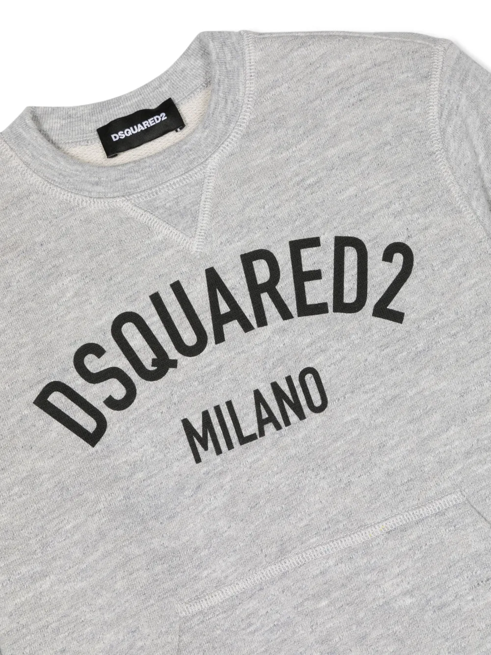 Shop Dsquared2 Logo-print Crew-neck Sweatshirt In Grey