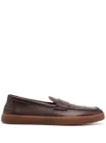 Henderson Baracco Sifnos pebble-leather loafers - Brown