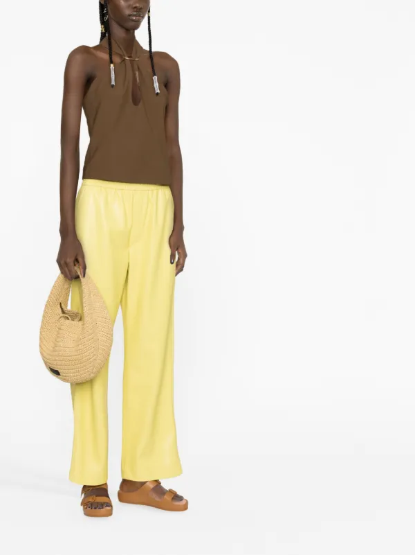 パンツ nanushka SS23 Lorca' pants (NW23RSPA01614 YELLOW) Nanushka Lorca faux-leather Trousers | Yellow | FARFETCH TH